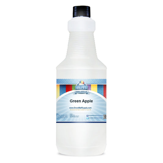 Dye Free Green Apple Natural Flavor Snow Cone Syrup